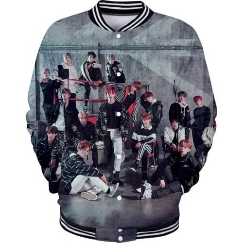 3D NCT Korea Group Baseball Jacket Couple Kpop Hip Hop Autumn Winter Breathable Hoodie Sweatshirt Neo Culture Technology