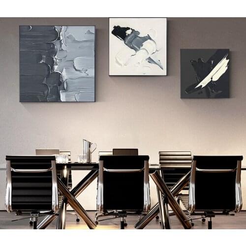 Industrial Abstract Canvas Posters Prints Gray White Black Painting Wall Art Pictures for Living Room Bedroom Nordic Home Decor