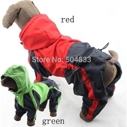 Large Dog Clothes Big Dogs Nylon Rain Coat Heavy Duty Tape Seamed XS-XL