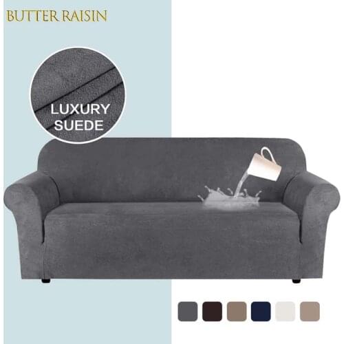 Sofa Cover Waterproof Solid Color Stretch All-Inclusive Slipcover 1/2/3/4 seater Elastic Couch Cover Sofa Covers For Living Room