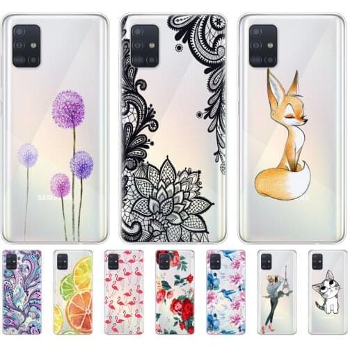 For Samsung Galaxy A51 Case Silicon Transparent Back Cover Phone Case For Samsung A51 A515 Soft Case 6.5inch