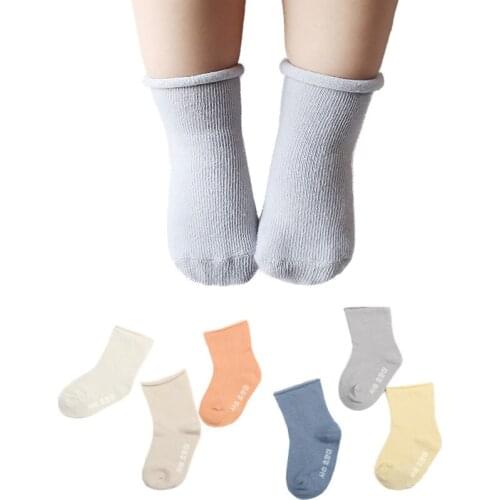 Baby Socks Loose Mouth Newborn Socks 0-2 Years Old Non-slip Boy girl Baby Socks Solid Color Children Socks