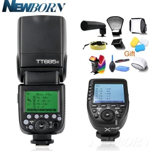 In Stock Godox TT685O 2.4G HSS TTL GN60 Flash Speedlite+ Xpro-O Trigger Transmitter Kit for Olympus Panasonic+GIFT