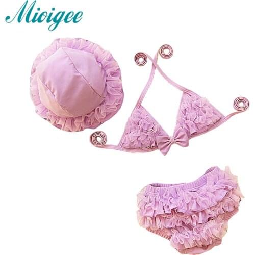 Girls Swimming Wear Folwers Bikini Cape 3 Pieces Sets Children Swim Suits Bikini Set beach babies swimwear maillot de bain fille