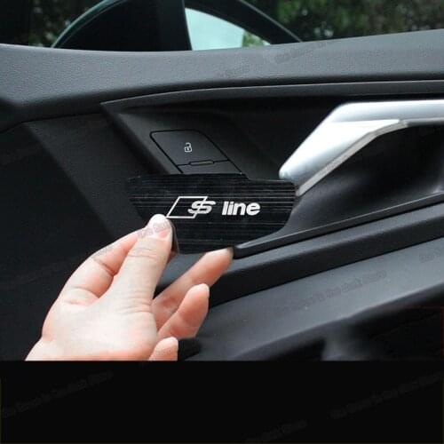 Lsrtw2017 Car Interior Door Bowl Handle Panel Cover Sticker Trim for Audi A3 8y 2021 2022 Accessories Auto Styling Parts