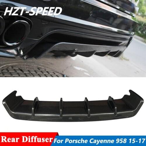 Small Car Body Kit Carbon Fiber Bumper Lip Shovel Spoiler Rear Diffuser For Porsche Cayenne 958 GTS Tuning 2015-2018