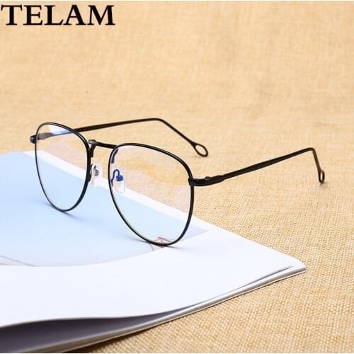 Fashion Glasses Transparent Lens Womens Retro Metal Glasses Mens Brand Glasses Frame Blu-ray Game Goggles
