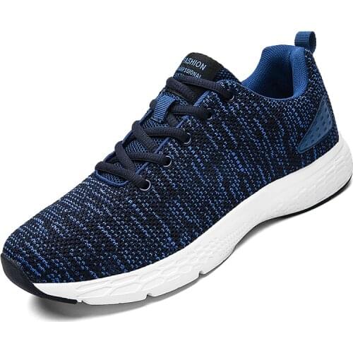 2021 Outdoor Running Men Shoes Black Blue Gray Mens Sneakers Lace Up Man Sports Trainers Breathable Gym Jogging Big Size 39-47