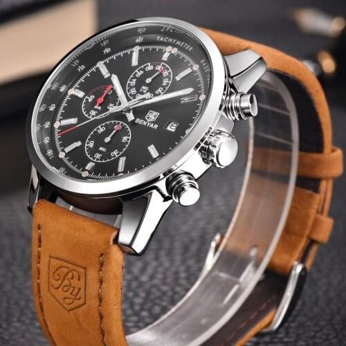 2021 Hot BENYAR Men Watch Top Brand Luxury Quartz fashion chronograph watch Reloj Hombre Sport Water clock Relogio Masculino+Box