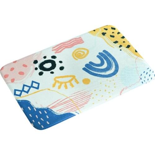 Non-Slip Bath Mat Flannel Fleece Fabric Foam Rug For Home Kitchen Bathroom Carpet 40x60cm 50x80cm 40x120cm