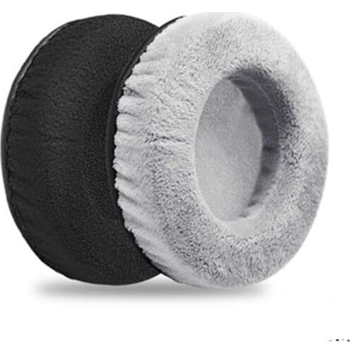 Suitable for Round 70 80 90 100 Mm Earphone Cover, Flannel Ear Sponge Cover Black Gray