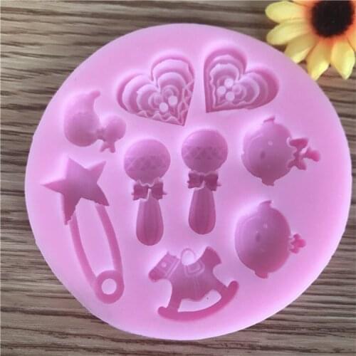 Baby Loveing Heart Mold mould,silicone Cake Tools Fondant Cake Design mold,silicone Gumpaste Art mold,baking Tools D042