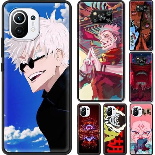 Smart Phone Case For Mi Poco F3 X3 GT M3 CC9 Pro X3NFC F3 F1 A3 A2 CC9E Note 10 Lite Silicone Bumper Jujutsu Kaisen