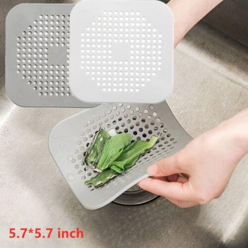 Kitchen Hair Catcher Sink Drain Strainer Shower Filter Sink Plug Floor Drain Filter Anti-blocking Bath Cap Bathroom Stopper Tool