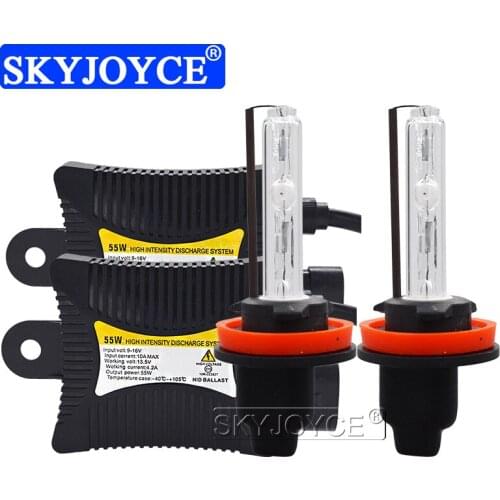 SKYJOYCE 55W Slim Digital HID Xenon Ballast Kit DC 12V Cnlight Xenon Lamps H1 H3 H11 D2H H7 6000K 5000K 4300K Car Headlight Kit