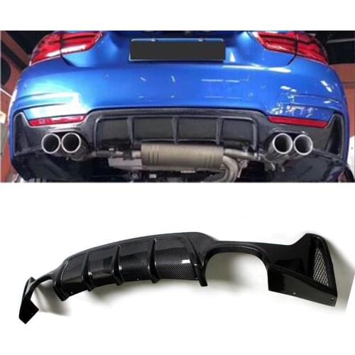 Carbon Fiber Rear Bumper Lip Diffuser Spoiler for BMW 4 Series F32 F33 F36 M Sport Sedan Gran Coupe Convertible 2014 - 2019