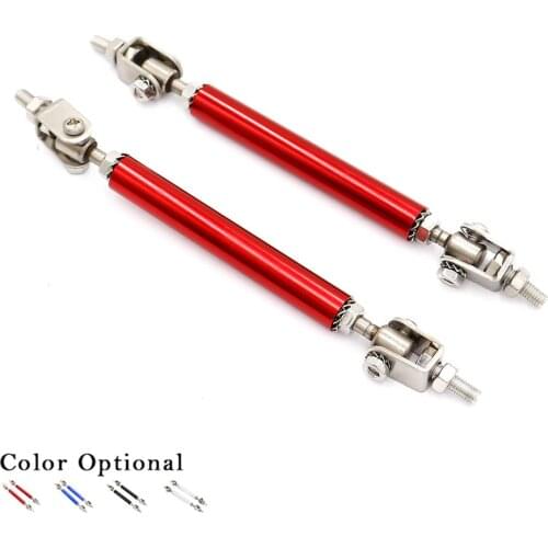 Universal Adjustable 75MM Front Bumper Lip Splitter Rod Strut Tie Bar Support TT100400