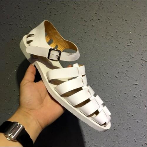 High top shoes for men Dream Color men sandals genuine leather Rome handmade summer casual shoes