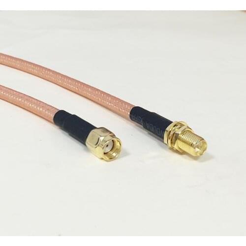 WIFI antenna extension cord reverse RP SMA male plug to RP SMA female jack nut RF cable adapter RG142 1M / 2M wholesale price