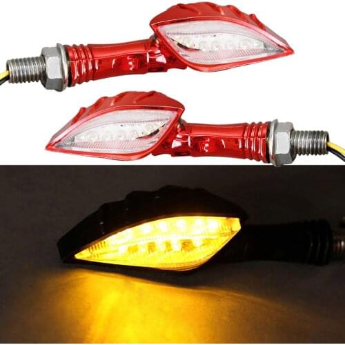 2 x Universal Skull Hand Amber Lighting Motorcycle 12 LED Turn Signal Light scooter Accessories