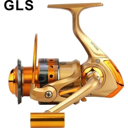 2020 Gold Upgraded HF500-9000 Series Metal Wire Cup Full Metal Rocker Spinning Wheel Fishing Wheel to Meet Your Different Needs