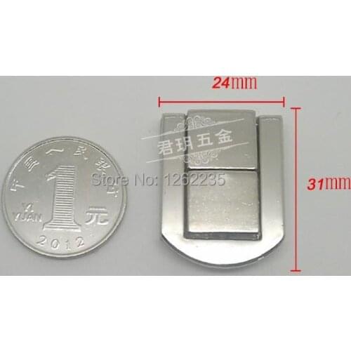 31 * 24mm Japanese word alloy buckle Suitcase wooden wine box hasp Upscale jewelry box box buckle Wholesale