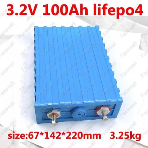4pcs 3.2v 100Ah lifepo4 battery chargeable for DIY 36V 60V 200AH Golf Cart motorcycle solar light backup power Forklift boat UPS