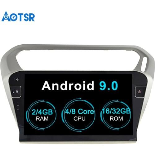 Aotsr Android 9.0 GPS navigation Car NO DVD Player For PEUGEOT 301 2014-2017 multimedia 2 din radio recorder 4GB+32GB 2GB+16GB