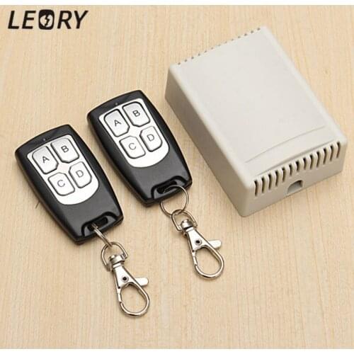 LEORY Wireless Remote Control 12V 4CH Channel 433Mhz Switch Integrated Circuit With 2 Transmitter DIY Replace Parts Tool Kit