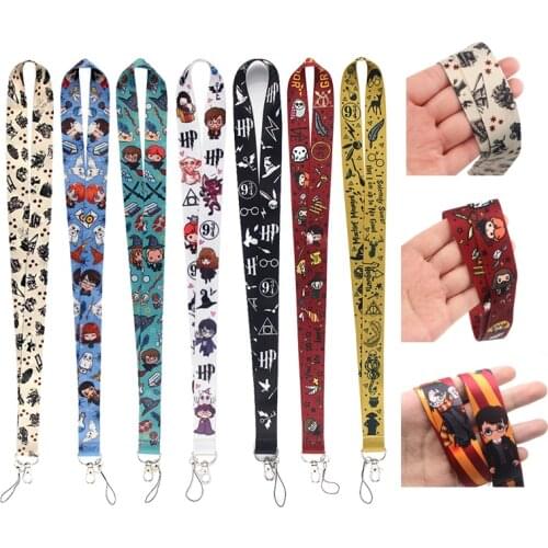 ER181 Wizard Student Movie Magic School Cartoon Key Chain Lanyard Gifts For Child Friends Phone USB Badge Holder Necklace