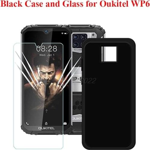 For OUKITEL WP6 MT6771T Case Cover For OUKITEL WP6 Soft TPU Cover With Tempered glass For OUKITEL WP6 IP68 6.3" Screen Protector