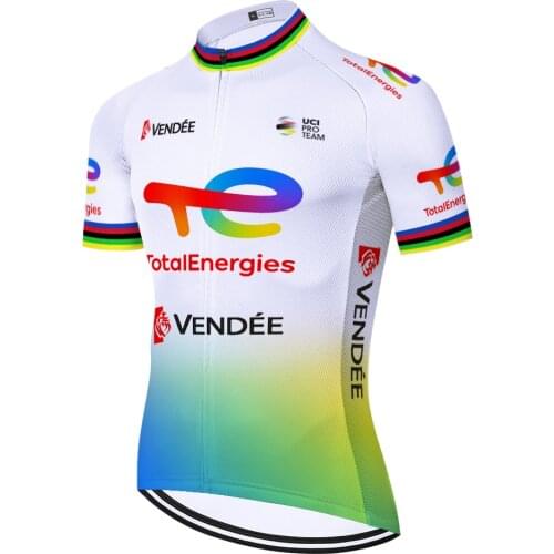 Total direct Cycling Jersey 2021 Jerseys energies Men Camiseta Bicicleta Mallot Ciclismo Hombre Verano bike jersey