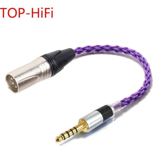 TOP-HiFi 4.4mm Balanced Male to 4-Pin XLR Balanced Male Audio Adapter Cable XLR to 4.4mm Balanced Adapter Connector