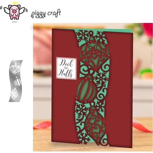 Piggy Craft metal cutting dies cut die mold Snowflake bell frame Scrapbook paper craft knife mould blade punch stencils dies
