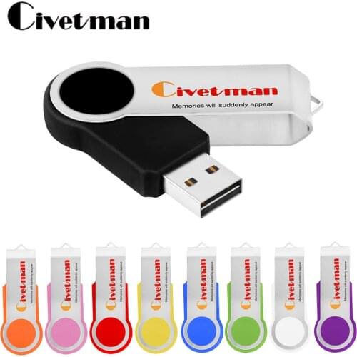 Civetman Metal USB Flash Drive 64GB Pen Drive 32GB USB Stick 16GB Pendrive 8GB USB2.0 Flash Memory Stick 4GB CLE USB Disk on Key
