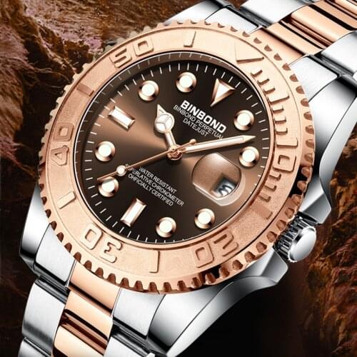 Top Brand Luxury Diver Watches for Men 30ATM Waterproof Date Clock Sport Watches Gold Stainless Steel Mens Quartz Wristwatches