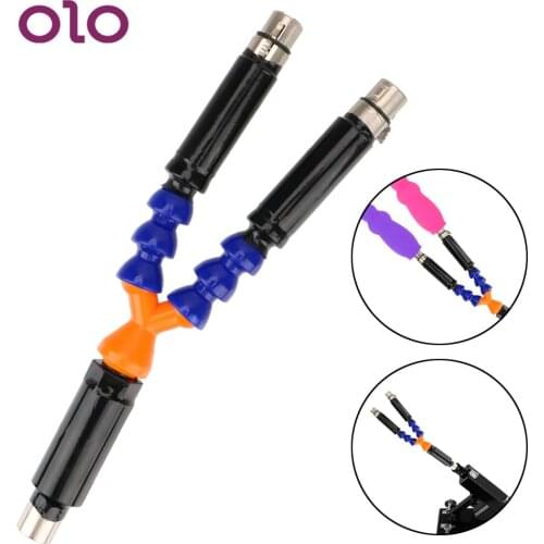 OLO Sex Machine Dildo Attachments Double-headed Bent Tube Connector Vibrator Accessories Sex Toys For Women Female Masturbation