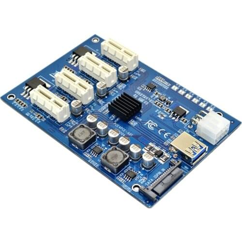 M2 NGFF PCIE PCI Express Extender Riser Card Adapter 4 PCI-E Slot Adapter PCIe Port Multiplier M2 Card for Mining