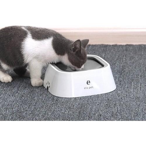 1.5L Pet Dog Floating Bowl Non-Wetting Mouth Dog Slow Water Feeder Dispenser Anti-Overflow Portable Cat Drinking Water Bowl