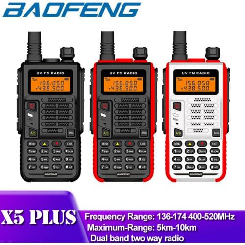BaoFeng X5 Plus Powerful Walkie Talkie CB Radio Transceiver 10W 10km Long Range Up Of UV-5R Portable Radio Hunt City 128 Channel