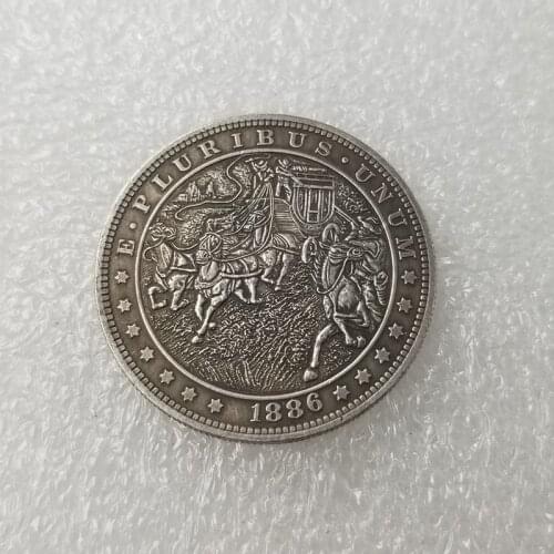 American 1886 Rangers Silver Plated Coin Commemorative Collectible Coin Gift Challenge Coin