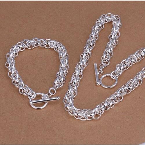 S047 Wholesale,silver color jewelry set, fashion jewelry set Ring Two-Piece Jewelry Set