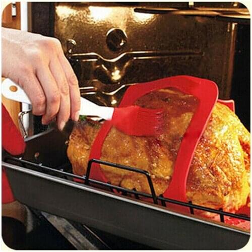 Silicone Turkey Lifter Heat Resistant Non-Stick Oven Meat Roast Barbeque Mat Turkey Baster Meatball Maker