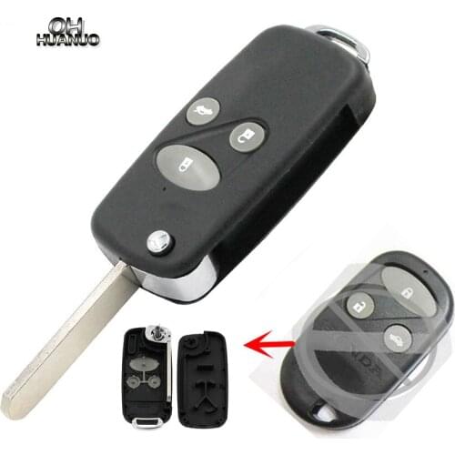 3 Buttons Flip Folding Remote Key Shell Case Cover For Honda CRV S2000 Blade2.4