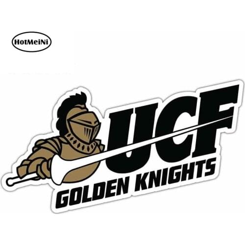 HotMeiNi 13cm x 7.3cm For Ucf Central Florida Golden Knights Funny Car Stickers Personality Car Stickers Car Decoration