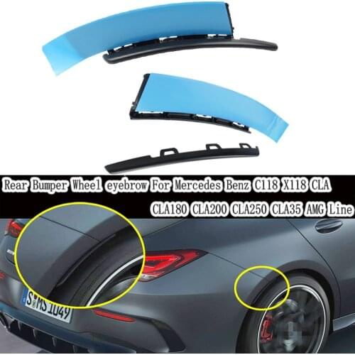 For Mercedes C118 CLA35 CLA45 CLA180 CLA200 CLA250 AMG 2020+ Rear Bumper Trim Lip Spoiler Stickers Wheel Eyebrow Fender Canards