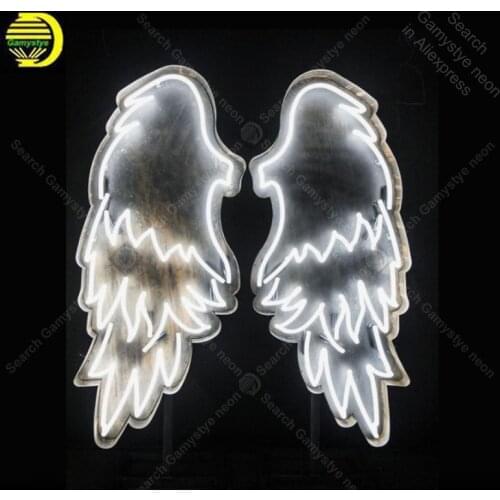 Wedding Neon Sign ANGEL WINGS Handcrafted Love Neon Bulbs Sign Beauty Display Accesaries neon light Room restaurant Advertise