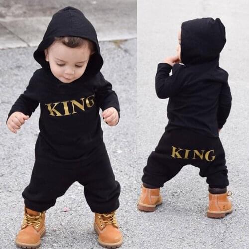 TELOTUNY baby clothes Newborn Infant Baby Boy Long Sleeve Hooded Letter Romper Jumpsuit Playsuit Clothes Outfits Toddler 0M-24M