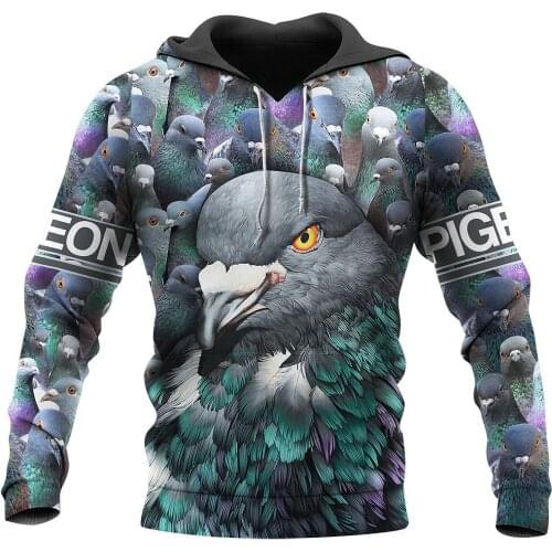 Beautiful Pigeon 3D All Over Printed Hoodie Men/women Hipster Streetwear Outfit Spring 90s Boy Hiphop Hoody Sweatshirts Tops 5XL