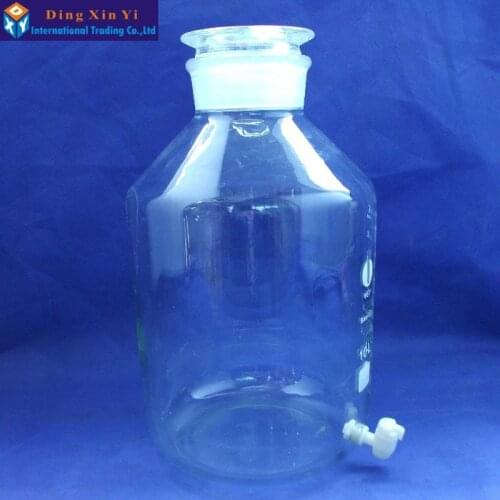 10000ml 1pc/lot aspirator bottle Glass bottle with plastic stopper and stopcock for serving wine or water
